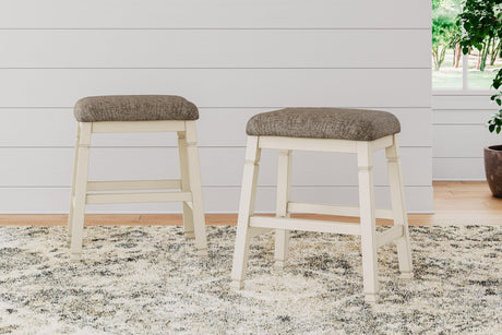 Bolanburg Two-Tone Upholstered Counter Height Bar Stool front angle view