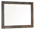Drystan rustic multi-color bedroom mirror front view