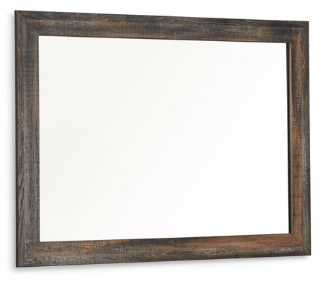 Drystan rustic multi-color bedroom mirror front view