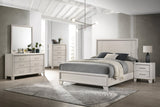 Charlie Cream Panel Bedroom Set king size bed main view