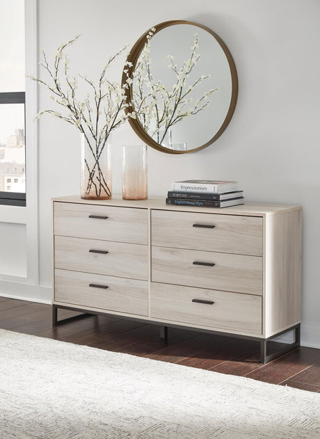 Socalle Light Natural dresser front view with closed drawers