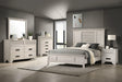 Sarter White Panel Bedroom Set main view of bed
