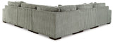 Front view of Lindyn Fog 5-Piece Sectional Sofa with Chaise