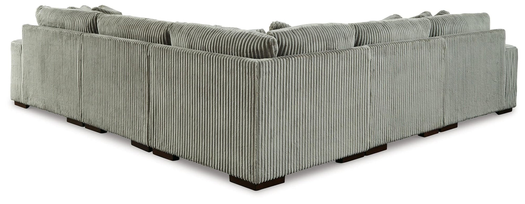 Front view of Lindyn Fog 5-Piece Sectional Sofa with Chaise