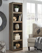 Trinell Brown Pier TV Stand angled view showing plank-style details