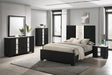 Rangley Black LED Panel Bedroom Set bed main view