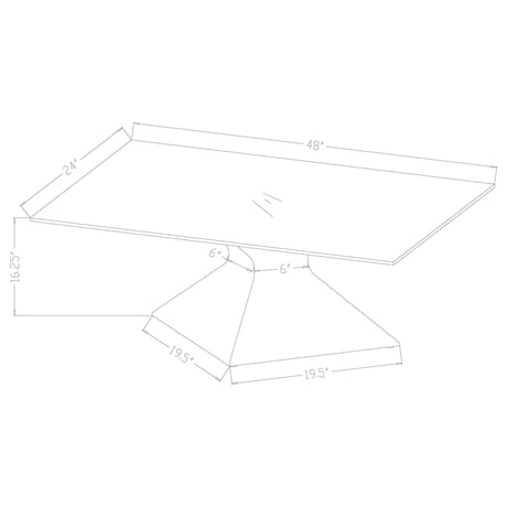 Jenny coffee table with clear glass top and chrome stainless steel frame