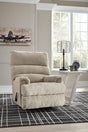 Dusk brown rocker recliner chair front angle