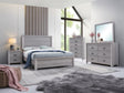 Adelaide Light Gray Panel Bedroom Set bed main view