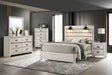 Main view of Carter White LED Platform Bedroom Set bed