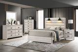Main view of Carter White LED Platform Bedroom Set bed