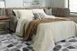 Mahoney Chocolate 2-Piece Sleeper Sectional with Chaise sectional sofa main view