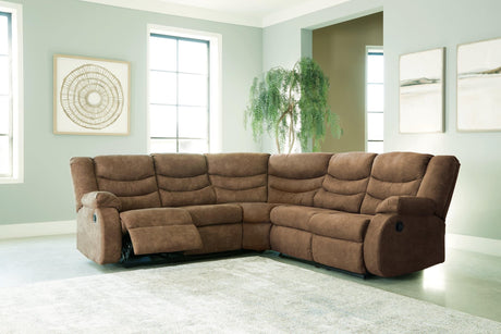 Partymate Brindle 2-Piece Reclining Sectional front view
