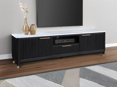 Kara Black TV Stand front view