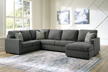 Edenfield Charcoal 3-Piece Sectional Sofa with Chaise main view