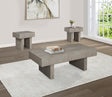 Crawley Gray Coffee Table Set front view