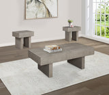 Crawley Gray Coffee Table Set front view