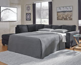 Altari Slate 2-Piece Sleeper Sectional with Chaise slate gray chenille upholstery