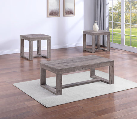 Knott Gray Coffee Table Set top view