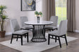 Hadley Light Gray Round Dining Room Set main view