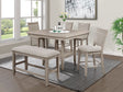 Fulton Gray Marble Top Counter Height Dining Set main view