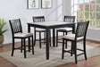 Salvador counter height dining set, front main view showing table and chairs