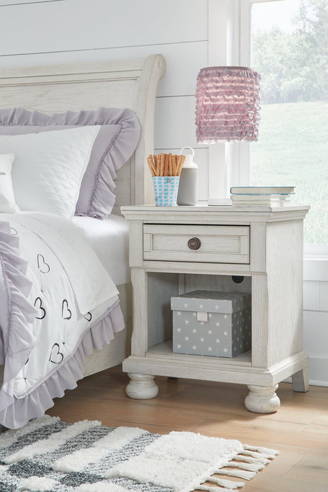 Robbinsdale Antique White Nightstand front view