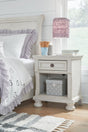 Robbinsdale Antique White Nightstand front view