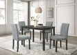 Melshire rectangular dining room set with table and 4 side chairs front view