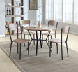 Blake round dining table in black graywash finish