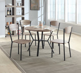 Blake round dining table in black graywash finish