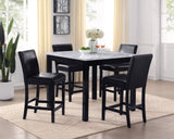Main view of Lennon black and white PU counter height dining set