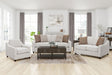 Christine 3-piece beige upholstered sofa set main view