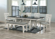 Main view of Maribelle Chalk Gray Extendable Dining Room Set