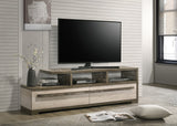 Patterson Natural Gray TV Stand front view