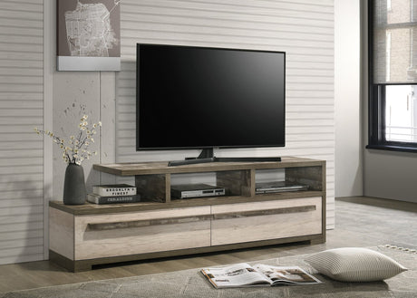 Patterson Natural Gray TV Stand front view