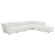 Sunny 6-Piece Upholstered Modular Sectional Sofa natural finish - main view