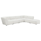 Sunny 6-Piece Upholstered Modular Sectional Sofa natural finish - main view