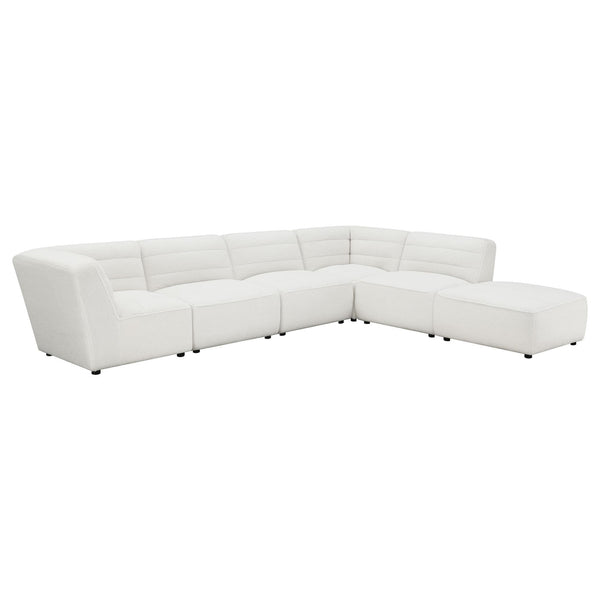 Sunny 6-Piece Upholstered Modular Sectional Sofa natural finish - main view