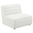 Sunny Upholstered Armless Chair Natural Front Angle