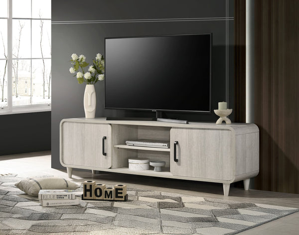 Nyomi White TV Stand angled front view