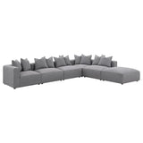 Main view of Jennifer 6-Piece Upholstered Modular Sectional in grey