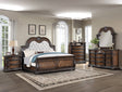 Stanley Coffee Brown Upholstered Tufted Sleigh Bedroom Set main bed view