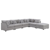 Main view of Cambria 6-Piece Grey Upholstered Modular Sectional Sofa