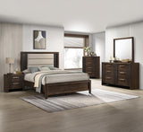 Carlton Brown Upholstered Panel Bedroom Set main view