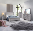 Adelaide Gray Upholstered Panel Bedroom Set bed main view
