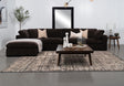 main view of Lakeview 5-Piece Upholstered Modular Sectional Chocolate sectional sofa