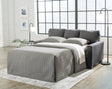 Rannis Pewter Chenille Full Sofa Sleeper front angle