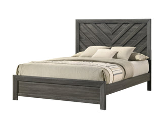 Valor Gray Panel King Bed front view
