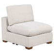 Lakeview Ivory Upholstered Armless Chair front view